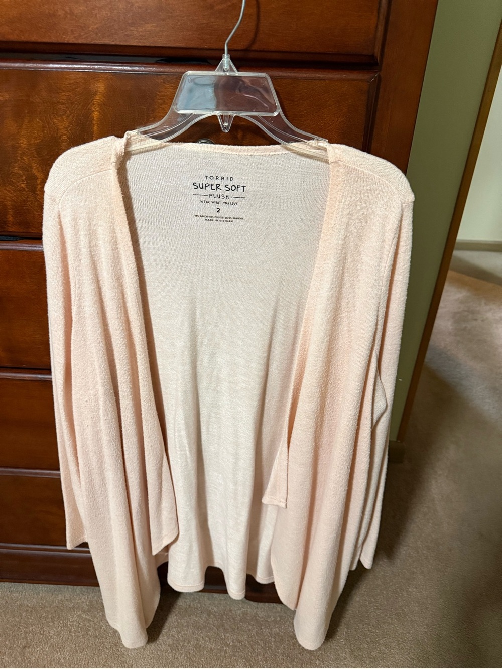 Torrid Light Blush Open-Front Super Soft Cardigan